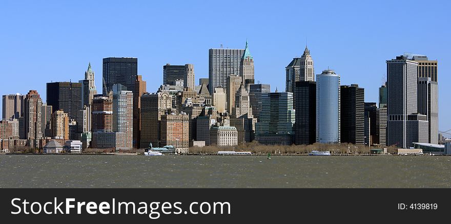 Viw of Manhatten from Liberty Island
