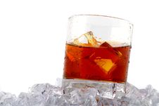 Whiskey On Rocks Royalty Free Stock Photography Whiskey On Rocks Royalty Free Stock Photography