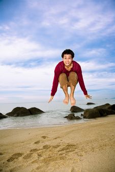 Happy Jump Man Stock Photos Happy Jump Man Stock Photos