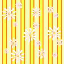 Yellow Pattern:daisies Stripes Stock Photo Yellow Pattern:daisies Stripes Stock Photo