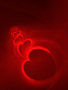 Red Burning Hearts Royalty Free Stock Photo