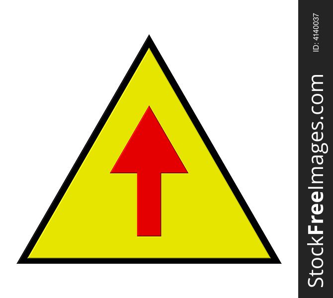 Road sign - computer generated image
