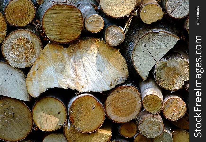 Pile of fire wood close up, Lunenburg County Nova Scotia Canada
