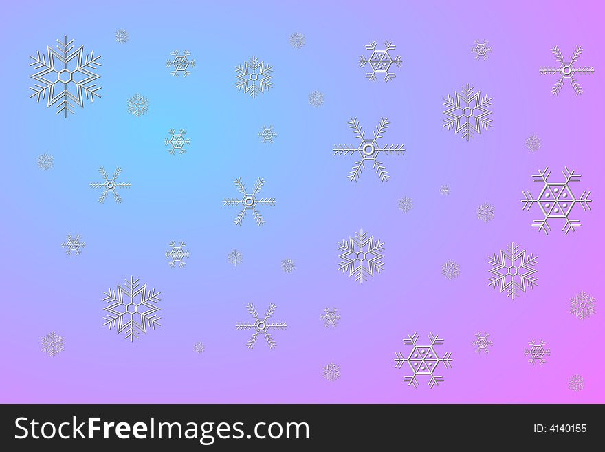 Snowflakes - a computer generated image