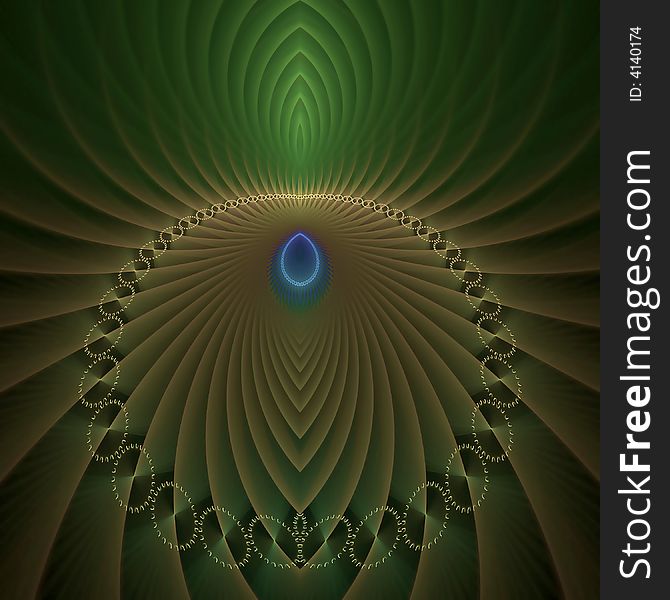 Abstract fractal image demonstrating the principle of perspective