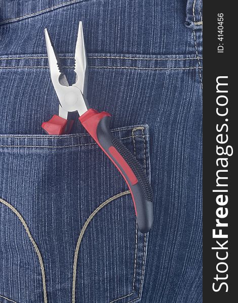 Pliers in a  pocket