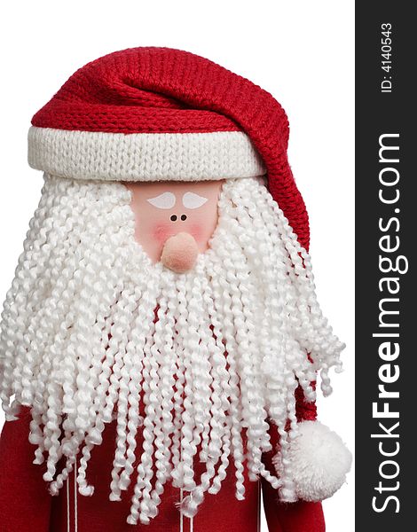 Santa toy figurine on islolated background. Santa toy figurine on islolated background