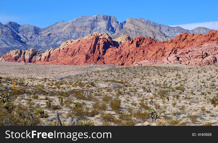 View of the Red Rock Canyon