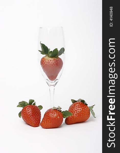 Strawberry in glass