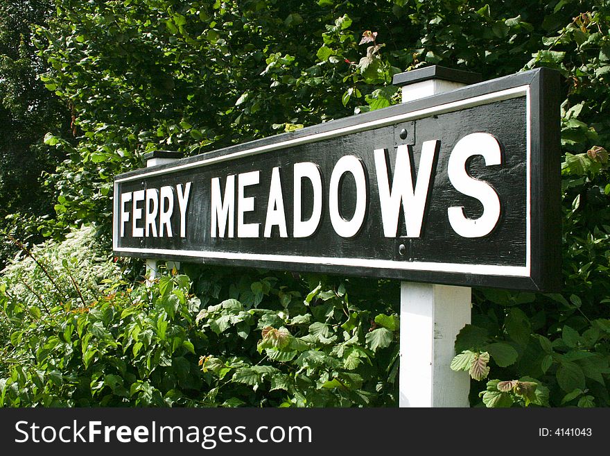 Picture of ferry meadows sign