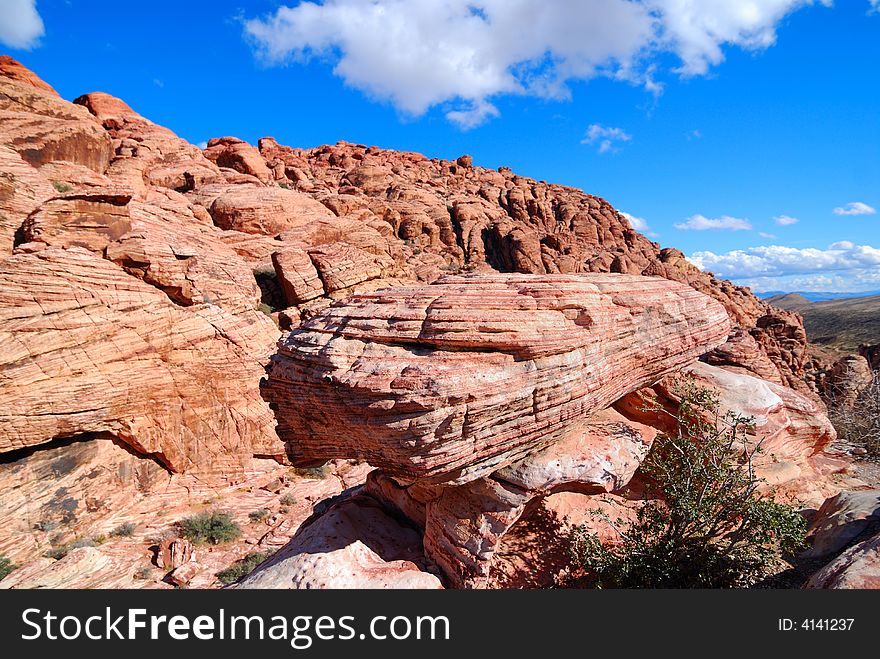 Close up view of the Red Rock Canyon
