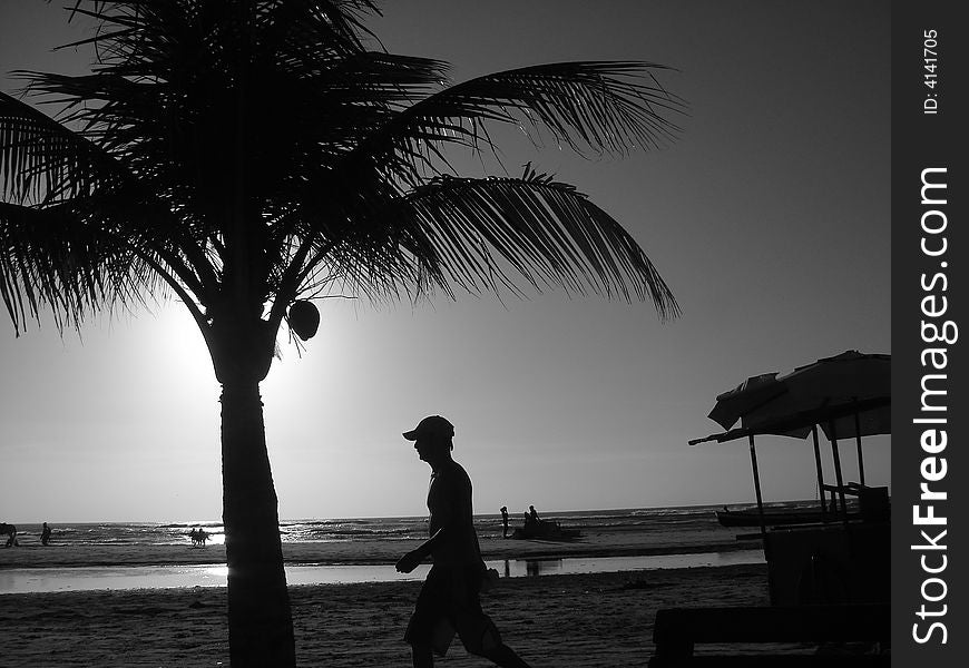 Sunset at Jericoacoara Beach - Brazil. Sunset at Jericoacoara Beach - Brazil