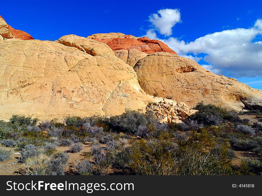 Blue sky in the Red Rock Canyon