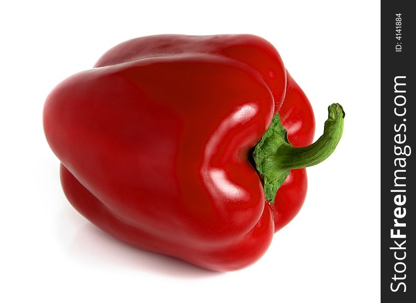 Red pepper with white background