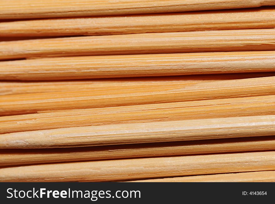 Wooden Toothpicks stacked and macro for background or texture use