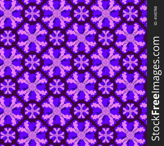 Seamless violet ornament vector pattern. Seamless violet ornament vector pattern