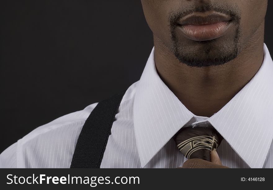 African American model posing for a fashion shot. African American model posing for a fashion shot