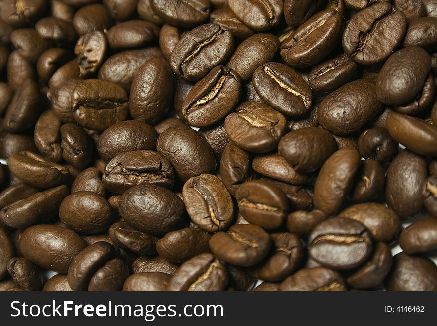Coffee Beans. Isolated on white background.
