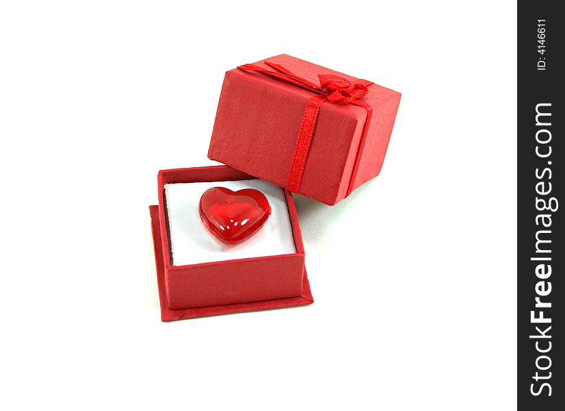 Heart Stone in Red Gift Box