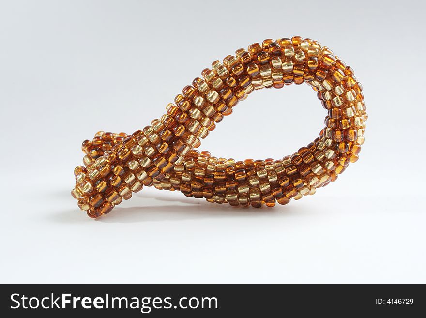 Bracelet - fish from a golden beads. Bracelet - fish from a golden beads