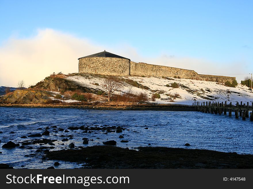 Steinvikholm medieval fortress in StjÃ¸rdal, Norway. Steinvikholm medieval fortress in StjÃ¸rdal, Norway