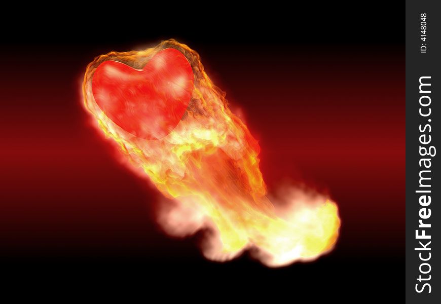 3D Burning Heart