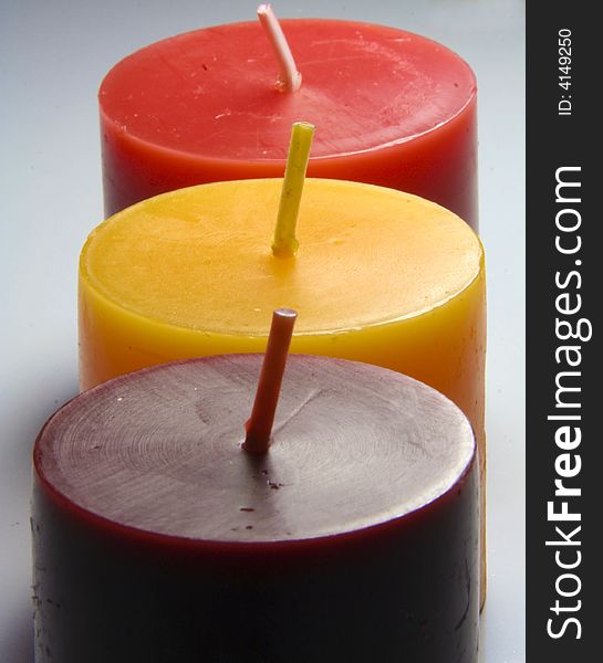 Colors candles isolated on a background