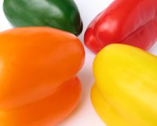 Four Multiple Colored Peppers Stock Image Four Multiple Colored Peppers Stock Image