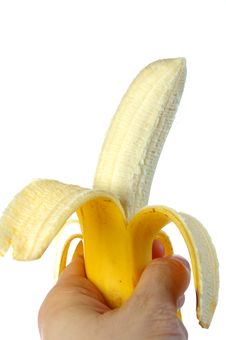 Holding A Banana. Stock Image