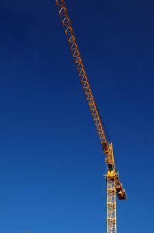 Yellow Crane On Blue Sky Royalty Free Stock Photo Yellow Crane On Blue Sky Royalty Free Stock Photo