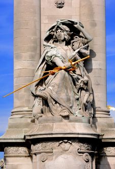 France, Paris: Statues Of Alexander III Bridge Stock Image France, Paris: Statues Of Alexander III Bridge Stock Image