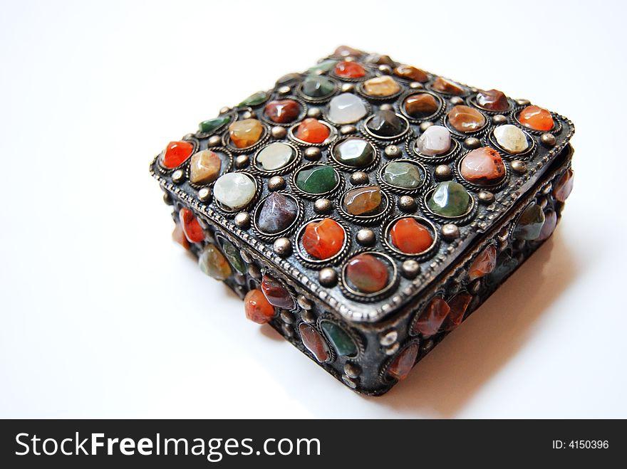 Beautiful Jewelry Box with multicoloured stones