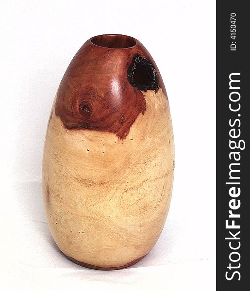 Decorative vase is made from tree. Decorative vase is made from tree