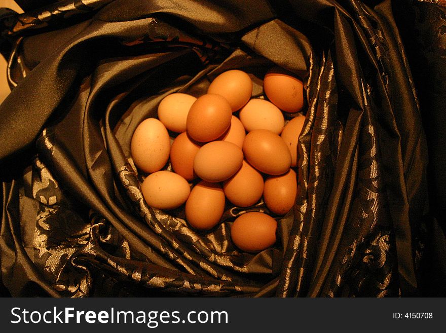 Eggs On Satin