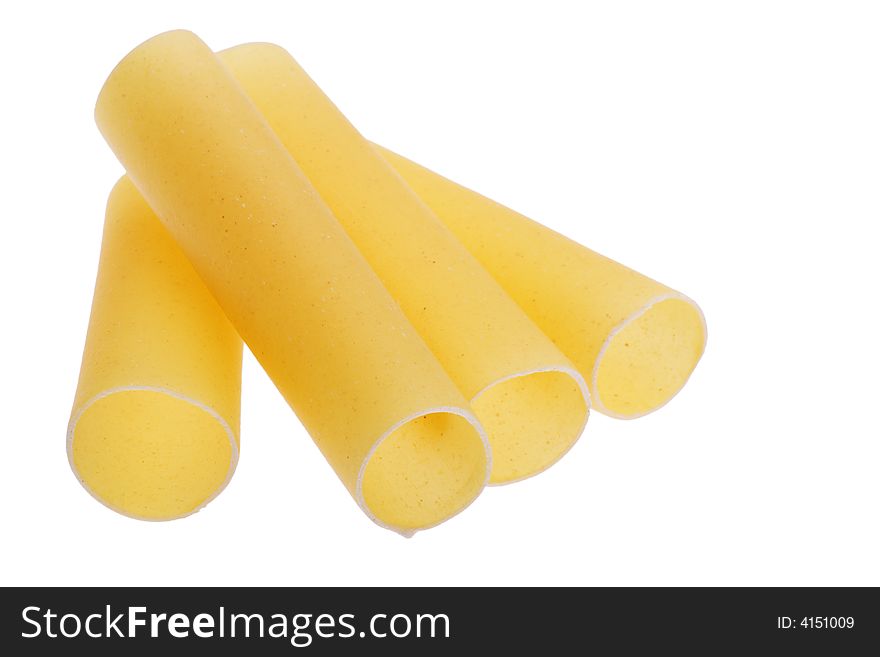 Heap of raw cannelloni pasta  isolated. Heap of raw cannelloni pasta  isolated