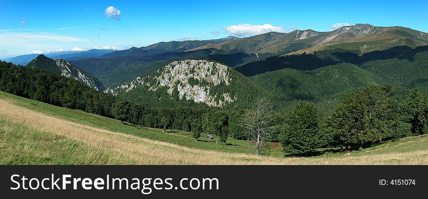 Summer day in Retezat mountains, in the west of Romania. Summer day in Retezat mountains, in the west of Romania