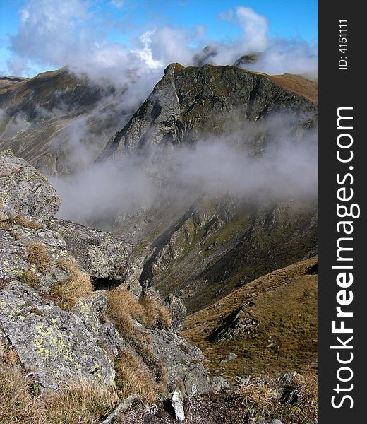 Fagaras mountain ridge, highest in Carpathians. Fagaras mountain ridge, highest in Carpathians