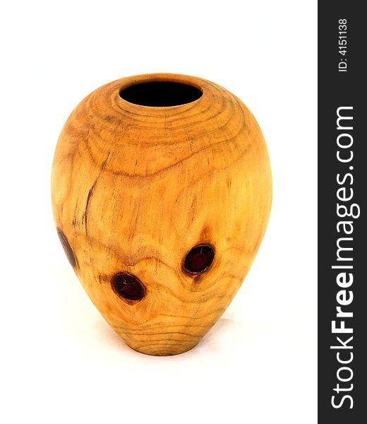 Decorative vase is made from tree. Decorative vase is made from tree