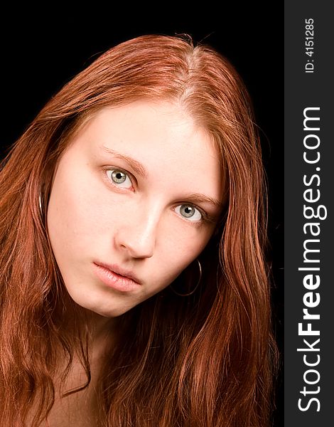 Beautiful redhead, head shot