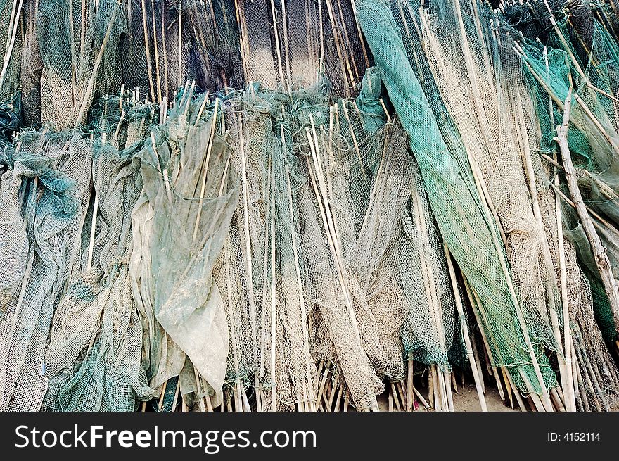 A pile of fishing net