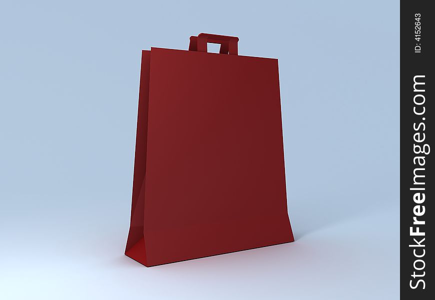 A red Shopping bag, off course you can change itÂ´s color on photoshop.