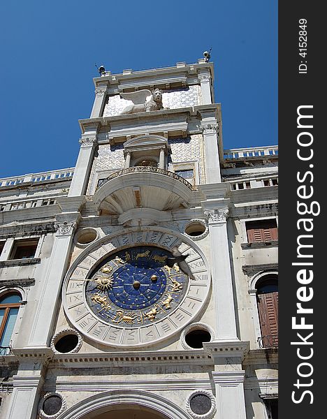 Building with clock in Venice. Building with clock in Venice