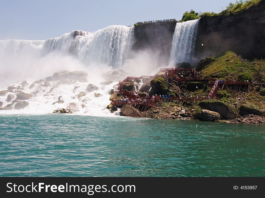 American Falls from a tour boat