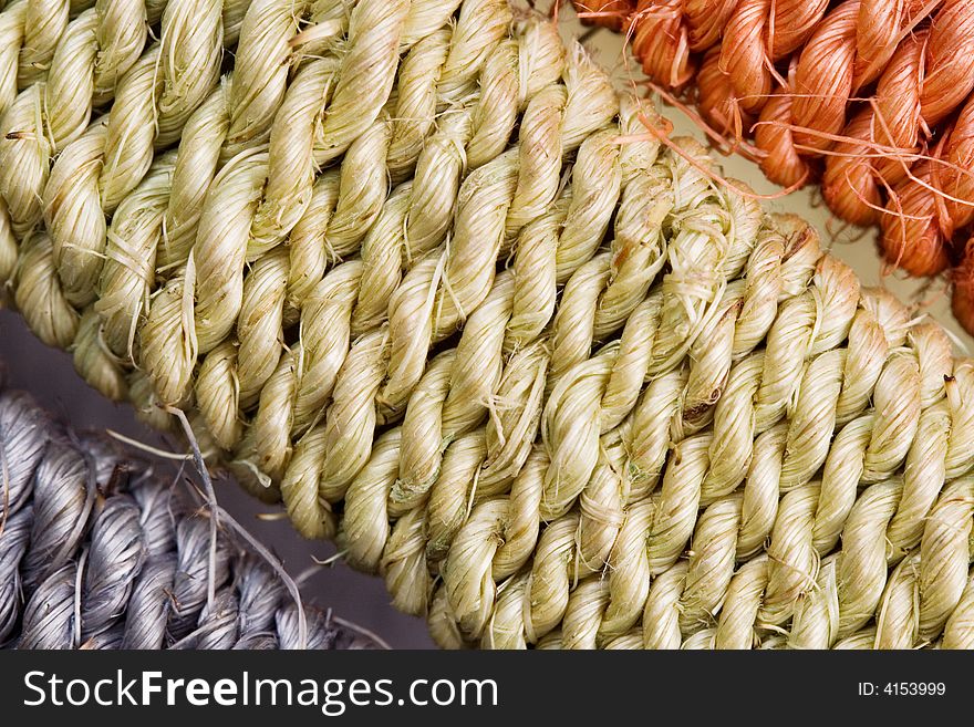 Close-up of a colored basket