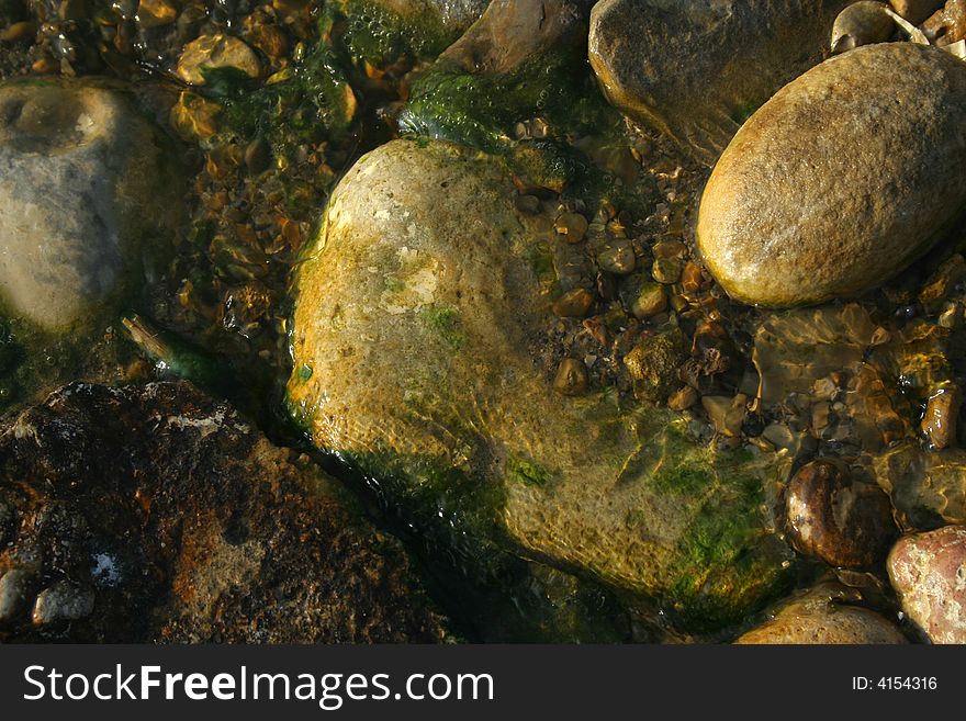 Stone on the coast of the Dead Sea. Stone on the coast of the Dead Sea