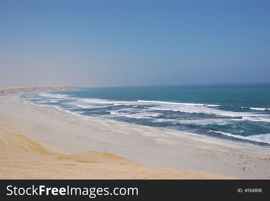 Empty coast Paracas National Park, Peru