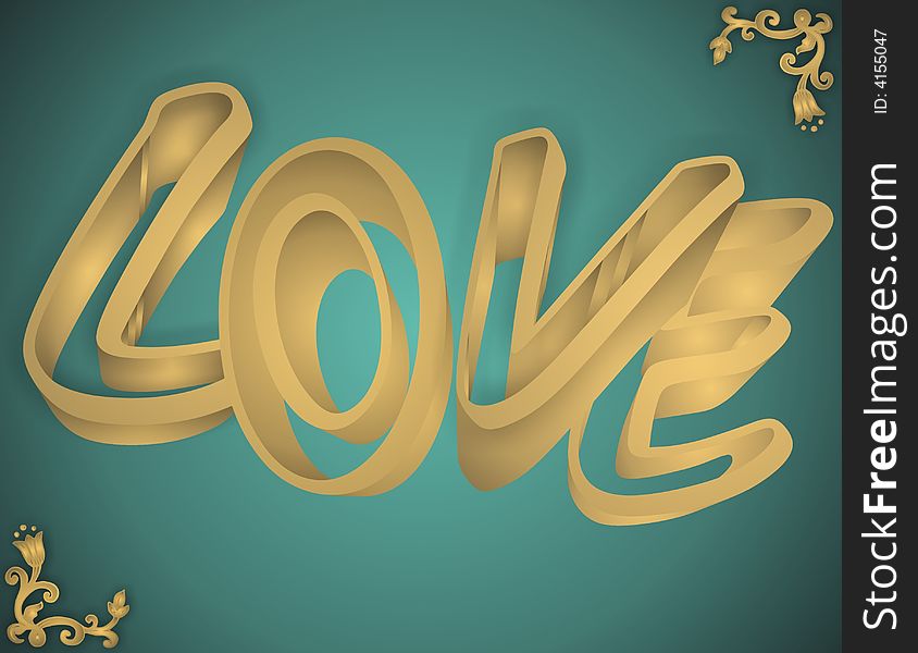 Love valentines day background -  illustration