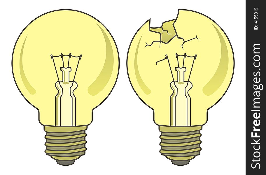 Light bulb illustration in two versions