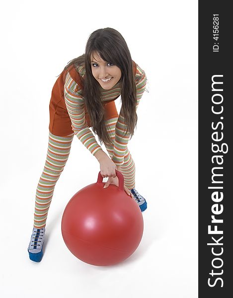 Girl With Training Ball