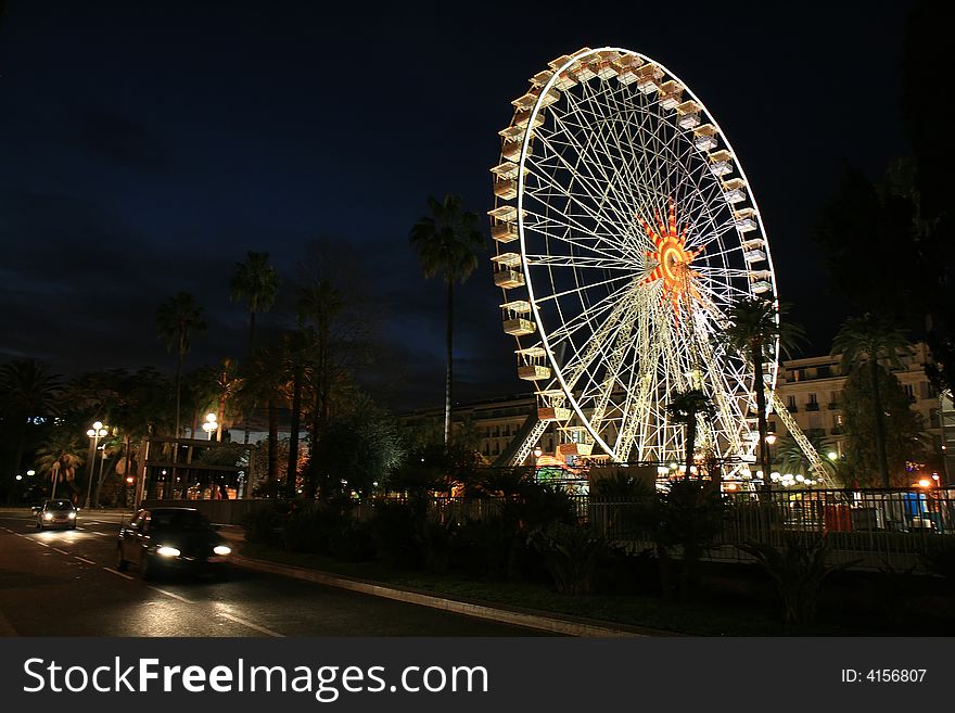 Ferris Wheel In The City Of Nice